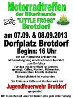 Motorradtreffen bei den Little Frogs in Brotdorf!! Ihr habt euch trotz des versauten wetters Mhe gegeben und die Bikersegnung und anschliessende Ausfahrt waren gut gemanagt :-)