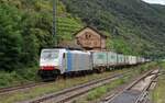 Railpool 186 498 mit Ambrogio in Richtung Norden am 16.09.21 in Kaub